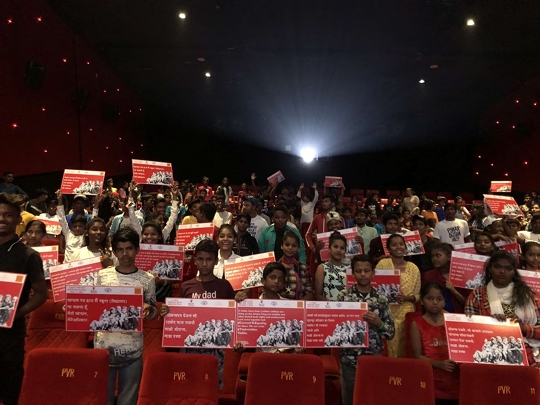 Save the Children Organized Special Screening Of Gully Boy For Street Children From Various Parts Of Mumbai at PVR Goregaon