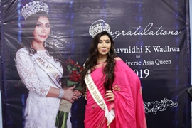 Blockbuster Welcome In Mumbai Of Dr Naavnidhi K Wadhwa After She Was Crowned  Mrs Universe Asia Queen 2019 – Beauty Pageant
