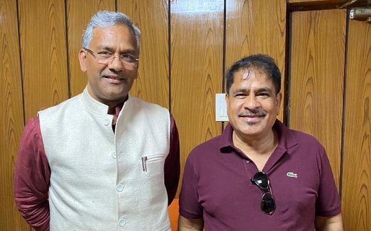 Industrialist Govind G. Wadhwani Met The Chief Minister of Uttarakhand