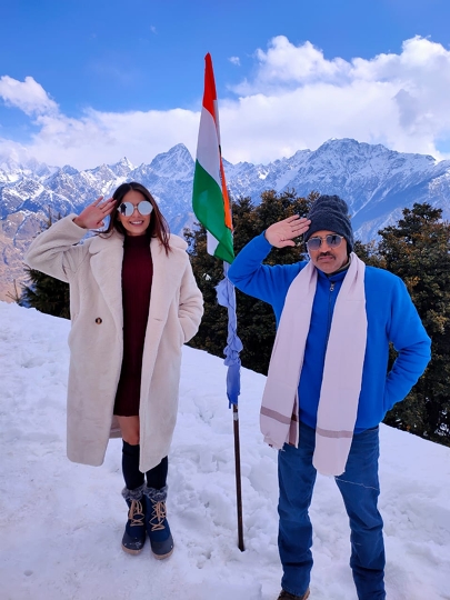 Hindi Film MISS MASALA DOSA Song Shoot at Auli Uttrakhand with Lavina Israni & Ojas Rawal