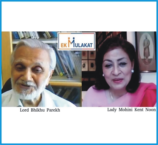 An Iinvisible Hand Guided My Destiny Says Lord Bhikhu Parekh At A Lively Online Session Of Ek Mulakat Organized By Prabha Khaitan Foundation