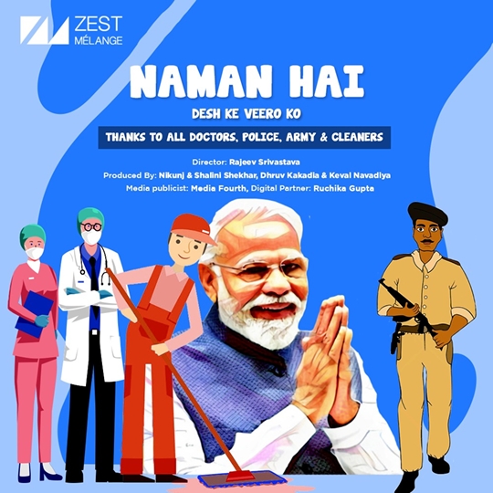 Our Song Naman Hai Is An Ode To Indian Prime Minister Narendra Modi And His Remarkable Leadership Resonate Dhruv Kakadia For Zest Melange Directed By Rajeev Shrivastava