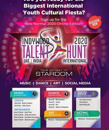 Indywood Talent Hunt International 2020 ; The Biggest Talent Youth Festival to be conducted virtually this year for the first time
