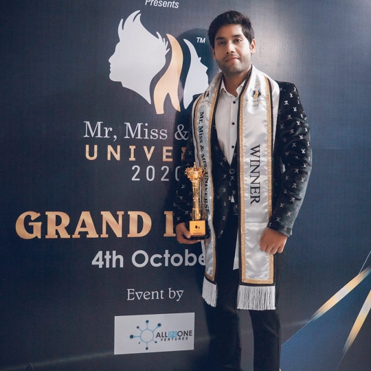 Pranav Pandey Bags Prestigious Award Mr Universe 2020 At Grand Finale In Mumbai The Pageant Presented By Joil Entertainmen