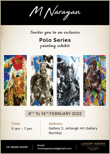 Polo Series –  An Exhibition of Paintings By prominent artist M Narayan in Jehangir Art Gallery