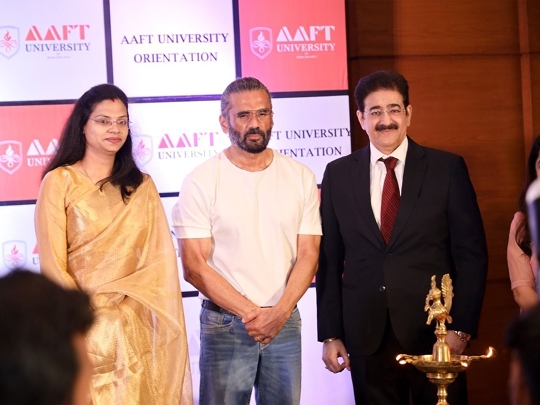 Actor Suniel Shetty Adds Muscles To AAFT’s Education Mission