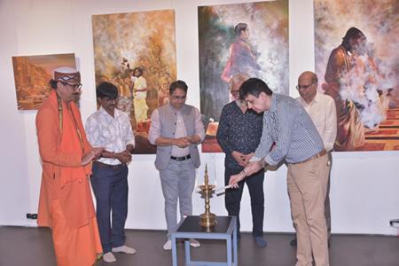 “Timeless Kashi” Solo Show Of Paintings By Renowned Artist Santosh Kumar Sandilya At Kamalnayan Bajaj Art Gallery