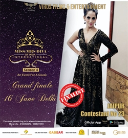 Miss-Mrs. Diva Of India International Season 4 Grand Finale On 16th June 2019 With Wild Card Entry Of Priyanka Meena  A Beauty Pageant