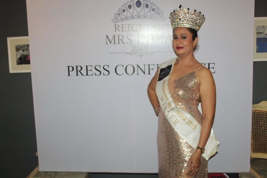 Press Conference Of Monica Shaikh’s REIGNING MRS INDIA 2019 At Thikana In Pune