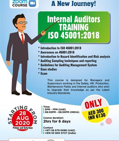 Aries AIMRI conducts online Zoom course on Internal Auditors Training ISO 45001:2018