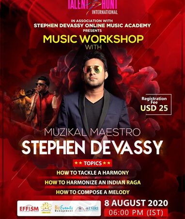 Indywood Talent Hunt to conduct an exclusive workshop by the Musical maestro Stephen Devassy