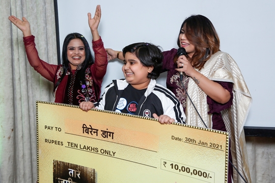 TAARE ZAMEEN PAR  – WINNER BIREN DANG RECEIVED GRAND WELCOME BY GURGAON COMMUNITY