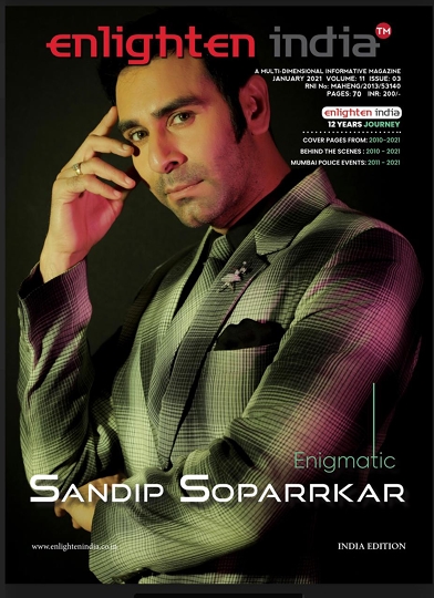 Sandip Soparrkar On The Cover Of Enlighten India