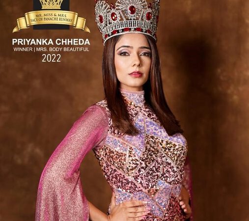 Priyanka Chheda – Winner of Mrs  Face of Panache Runway 2022