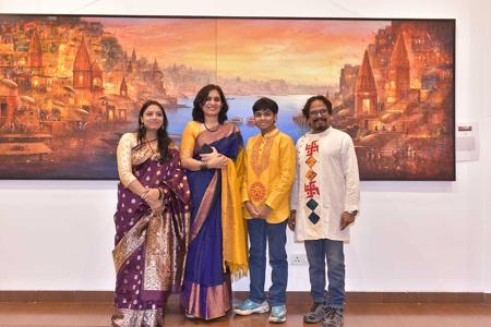 “Sacred India” 17th Solo Show Of Paintings By Renowned Artist Paramesh Paul At Nehru Centre Art Gallery