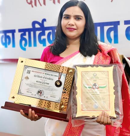 Reena Gautam Honoured With Prestigious  Bharat Gaurav Samman Award
